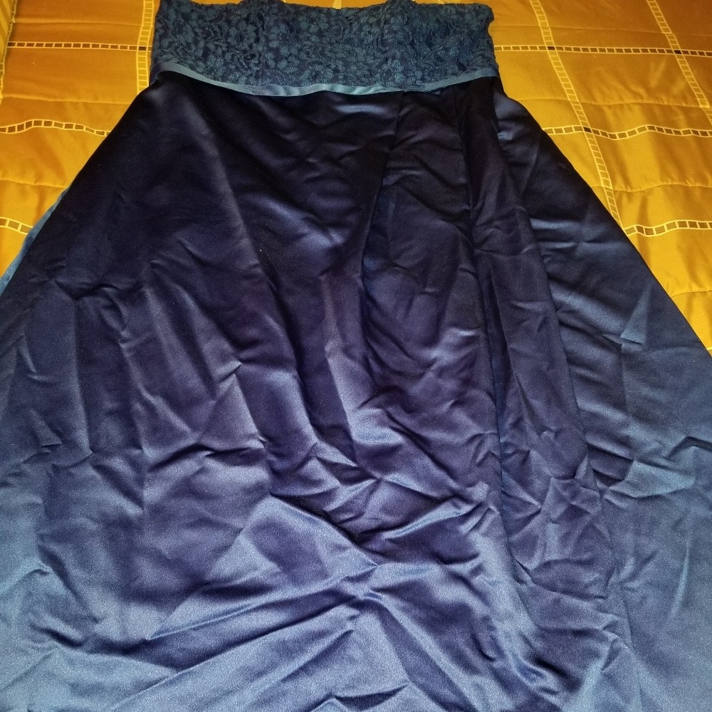 David's Bridal Satin Ball Gown
